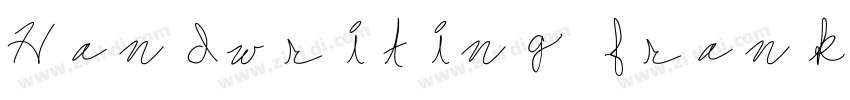 Handwriting frank字体转换